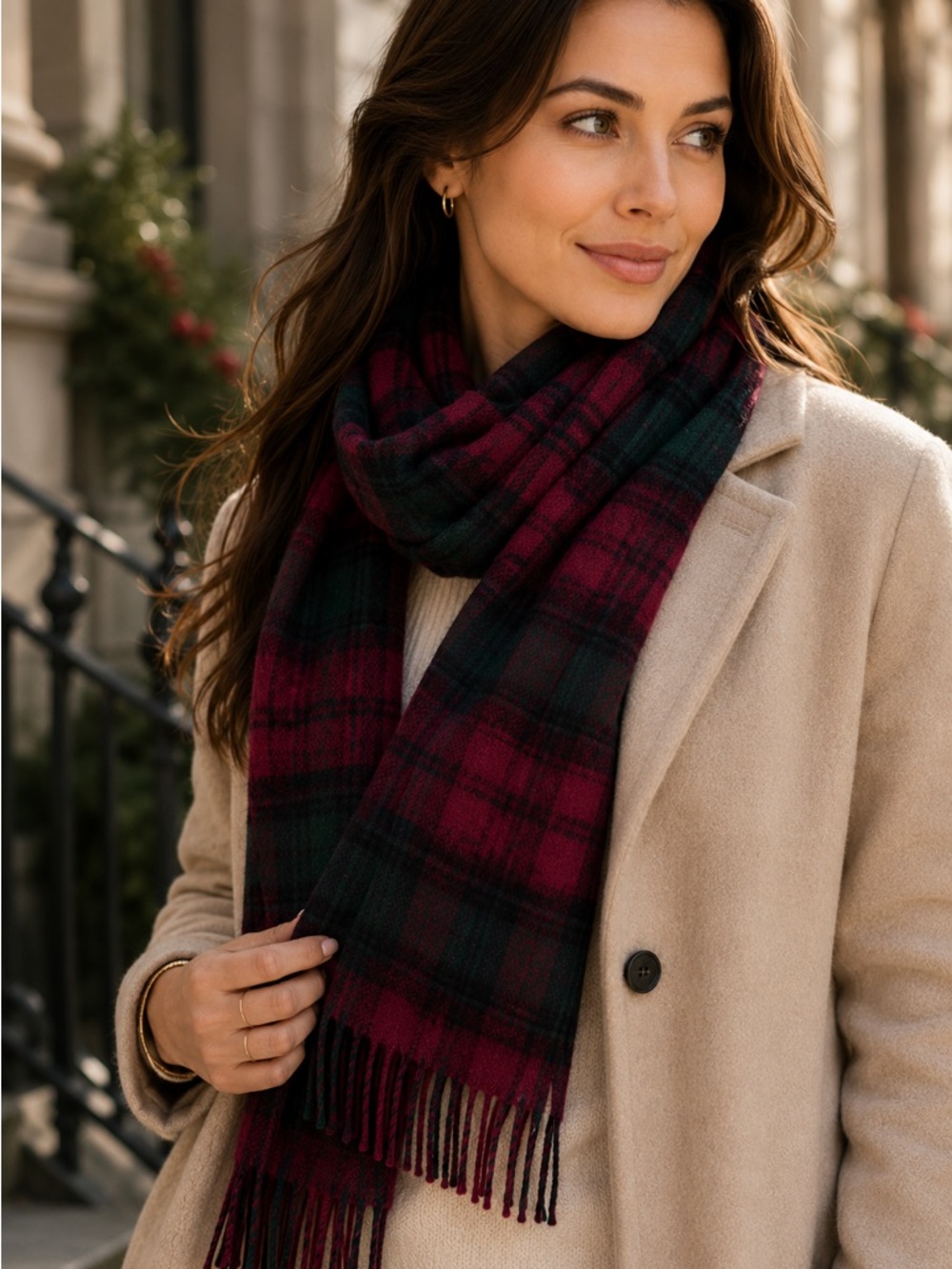 Glen Isla Scotland 100% Cashmere Tartan Plaid Scarf NWT Unisex Made in UK